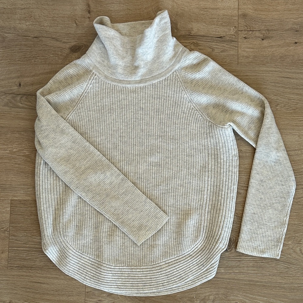 Vince Light Gray Cowl Neck Sweater